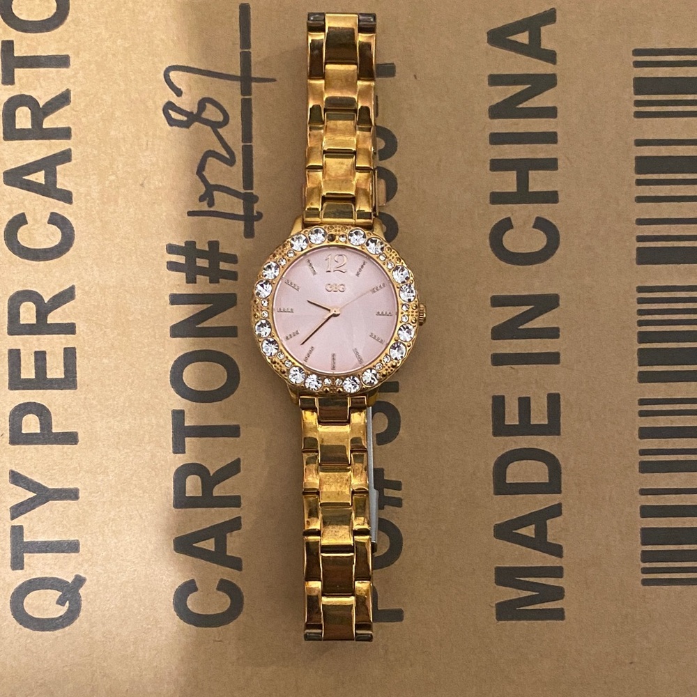 GBG Los Angeles Gold Watch with Crystal Accents. YES OFFER$ WELCOME